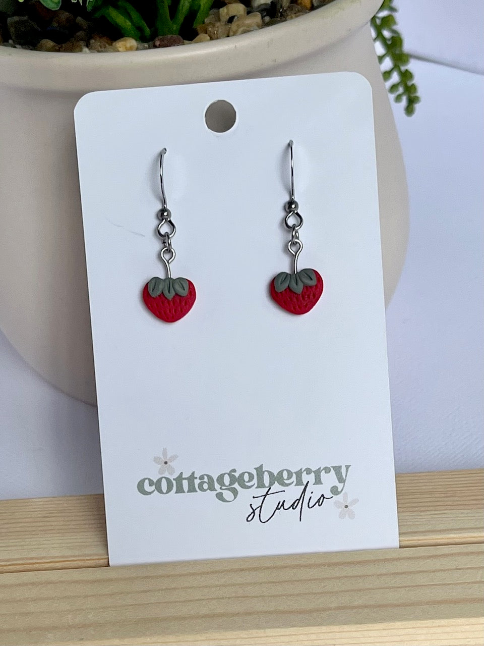 Strawberry Heart Earrings
