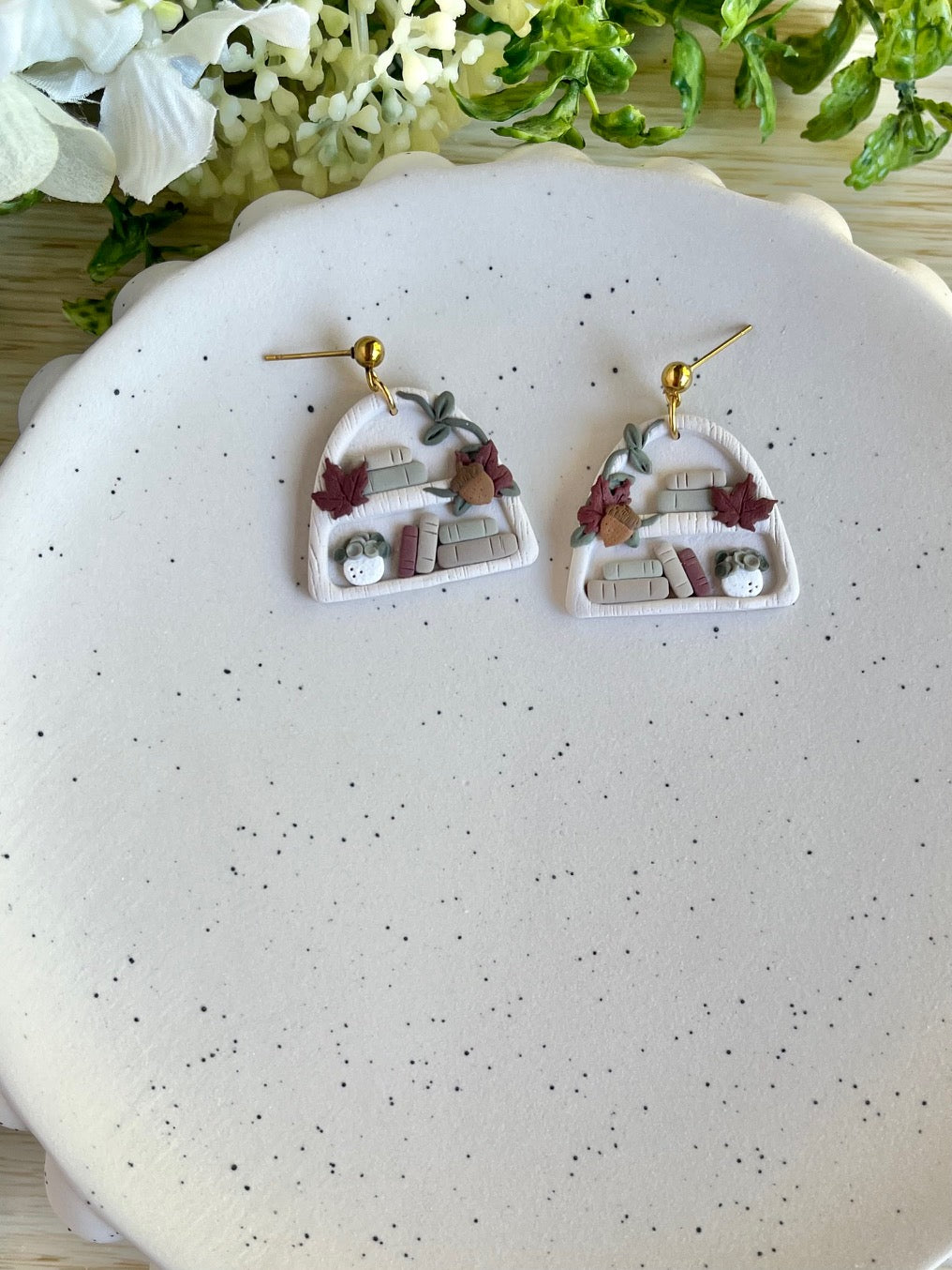 Autumn Bookshelf Earrings