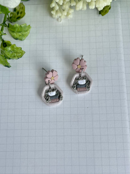 Tiny Bookshelf Earrings