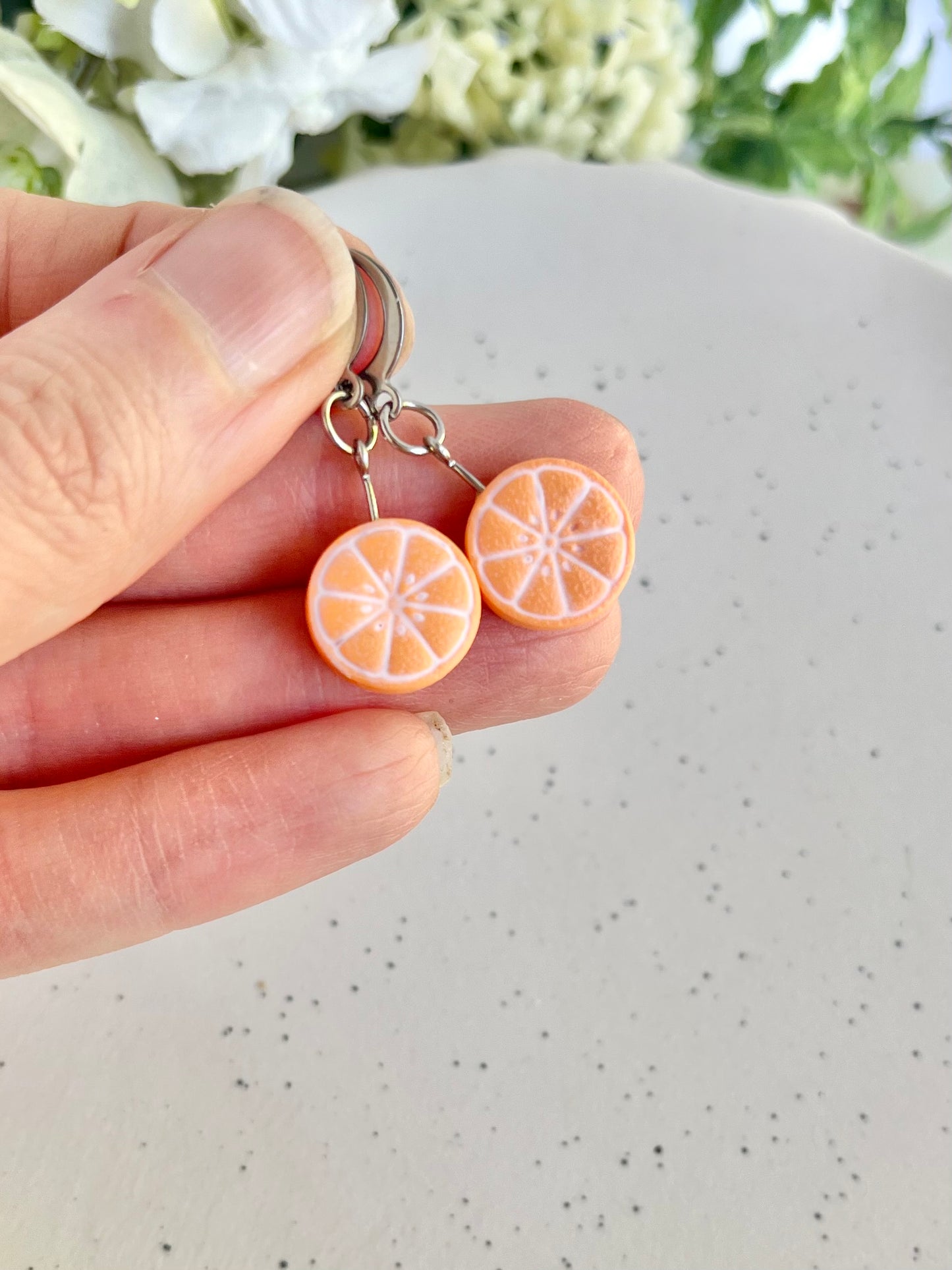 Citrus Fruit Slice Earrings