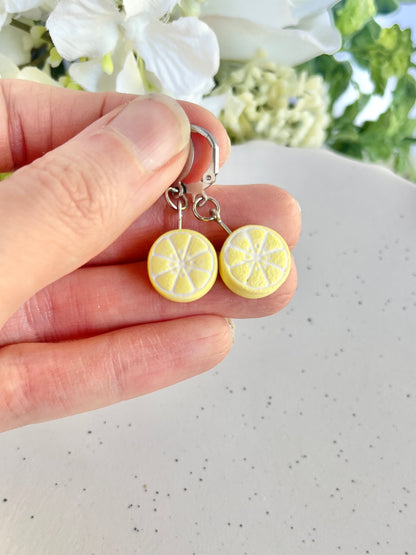 Citrus Fruit Slice Earrings