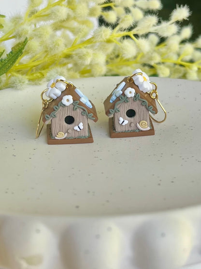 Birdhouse Earrings