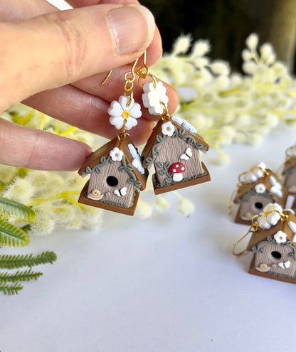 Birdhouse Earrings