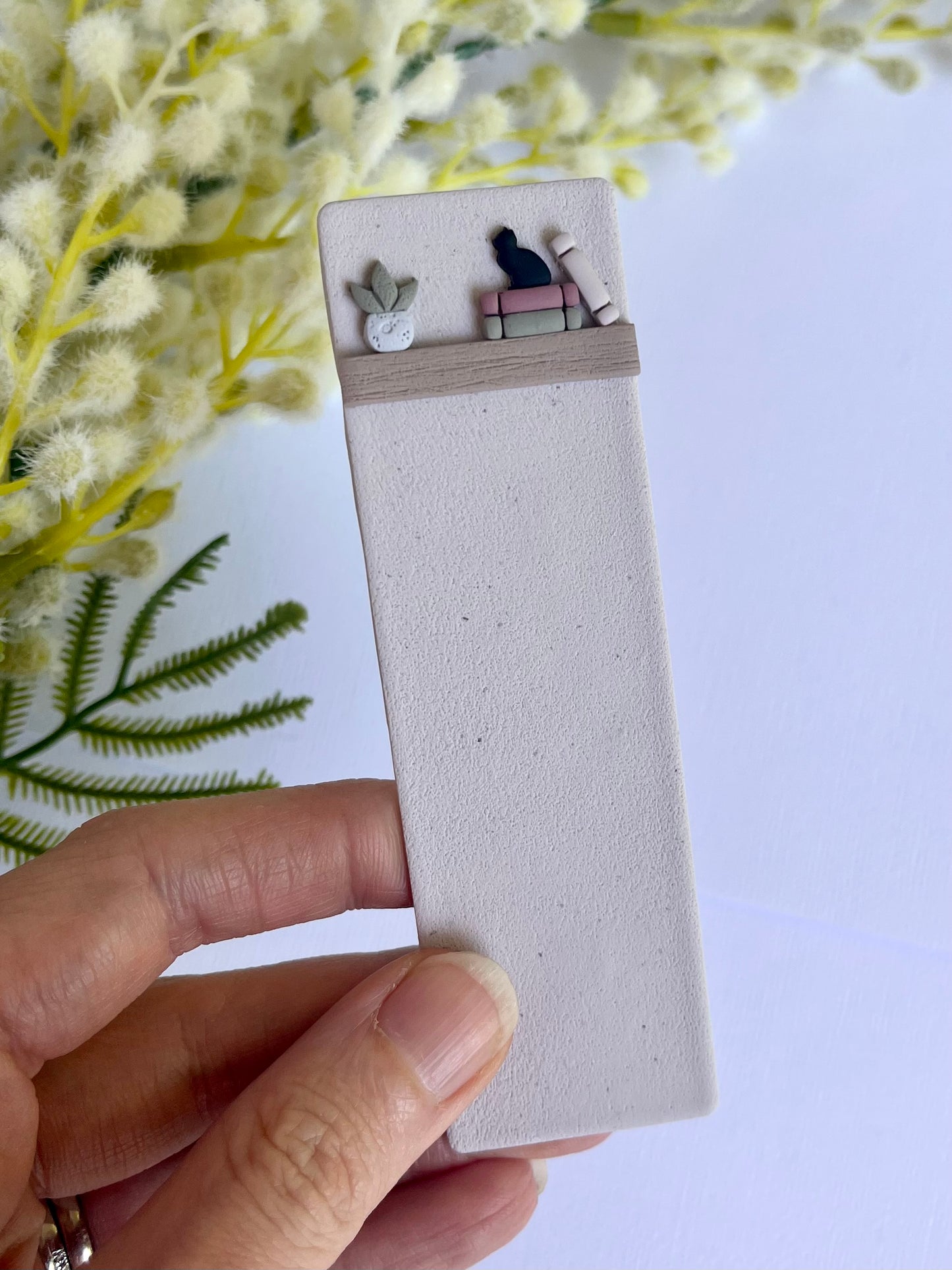 Cat on Bookshelf Bookmark