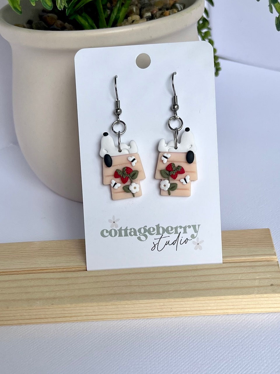 Dog on House Earrings