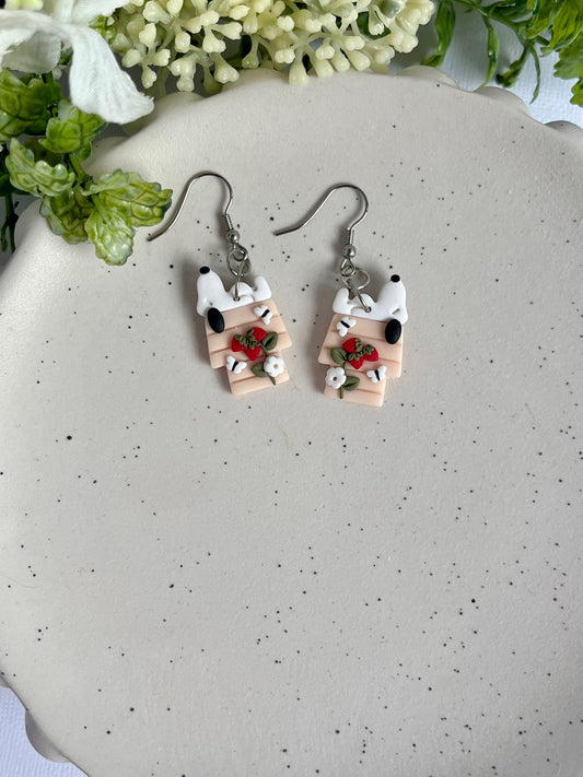 Dog on House Earrings