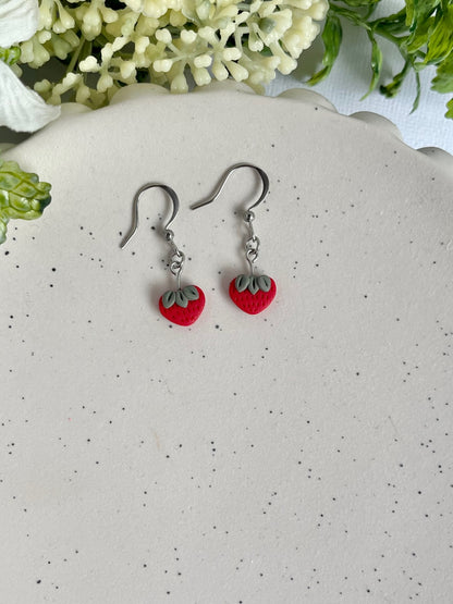 Strawberry Heart Earrings