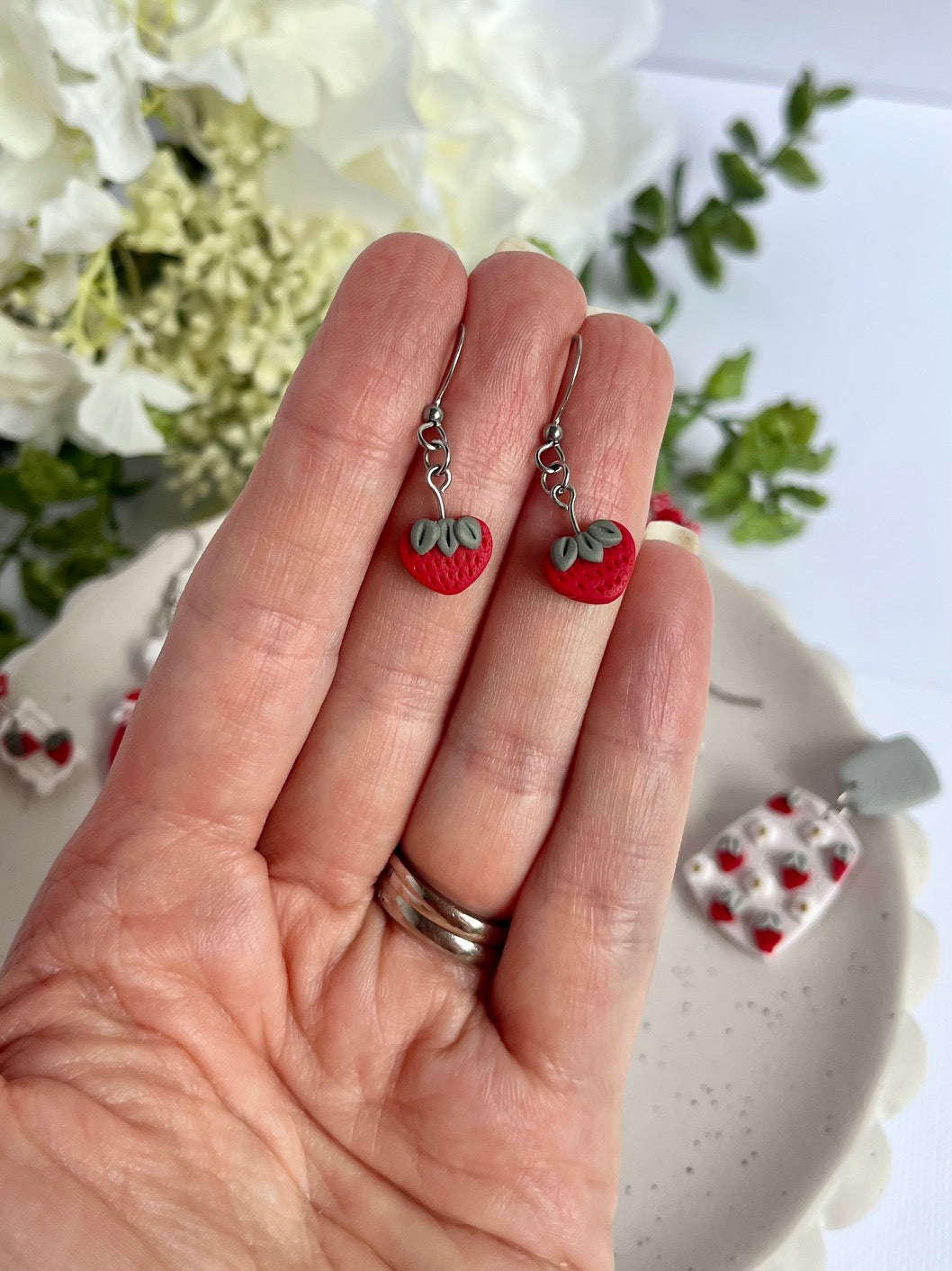 Strawberry Heart Earrings