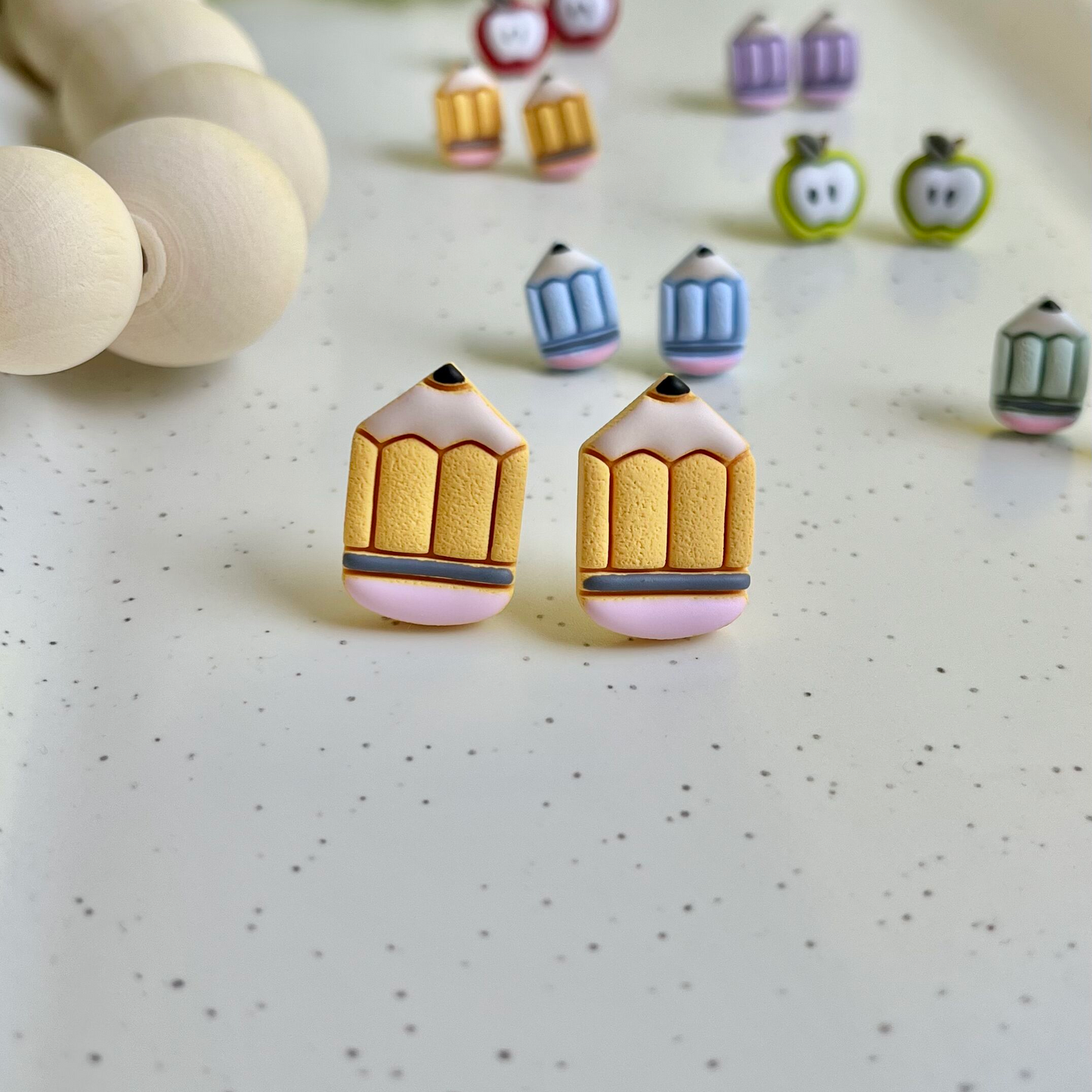 Chubby Classic Pencil Stud Earrings
