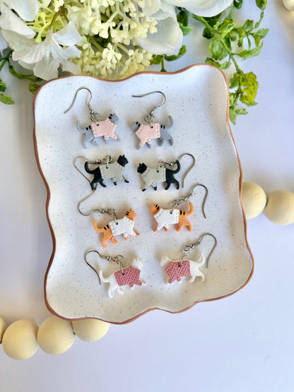 Cats in Sweaters Earrings