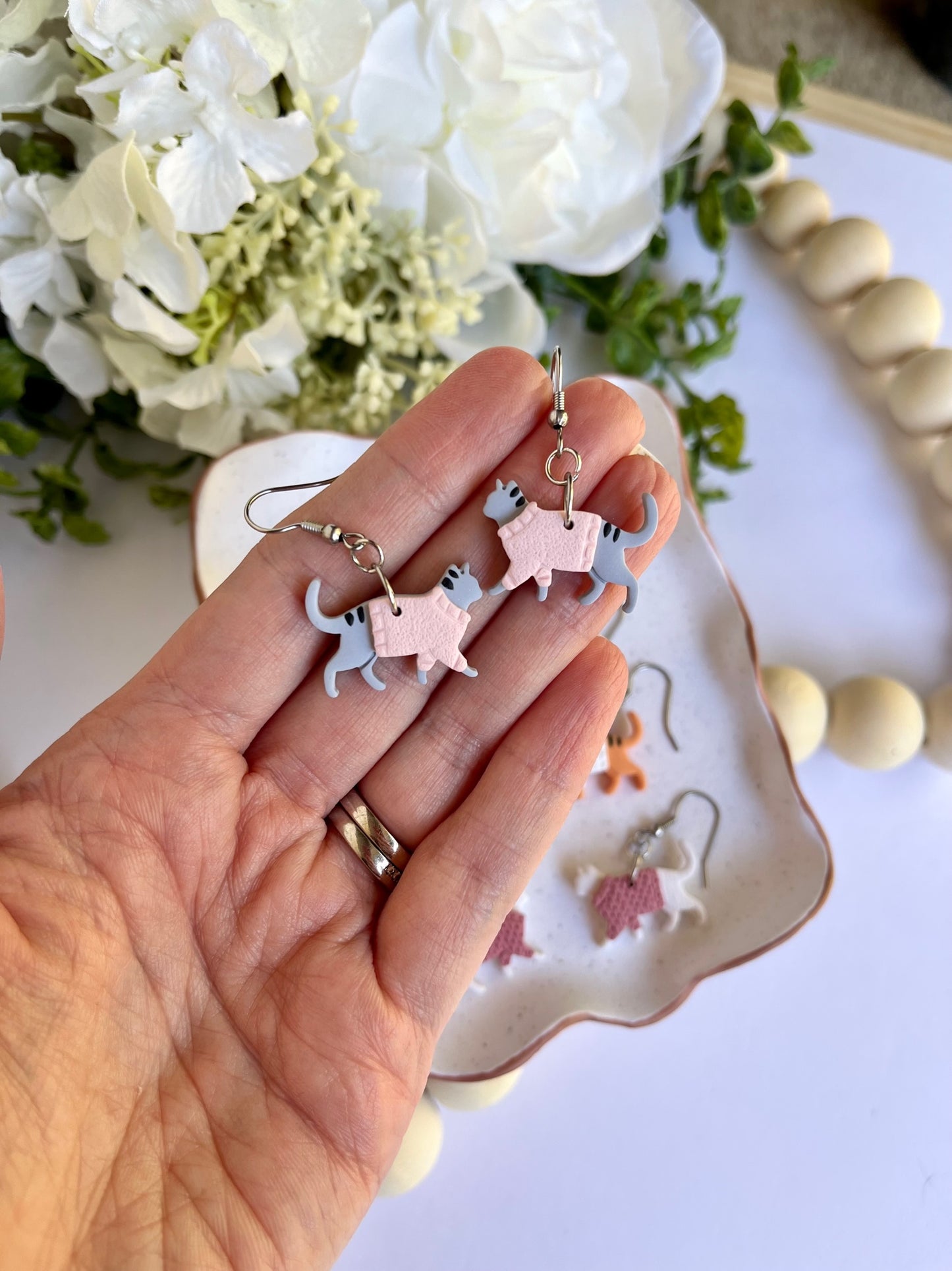 Cats in Sweaters Earrings
