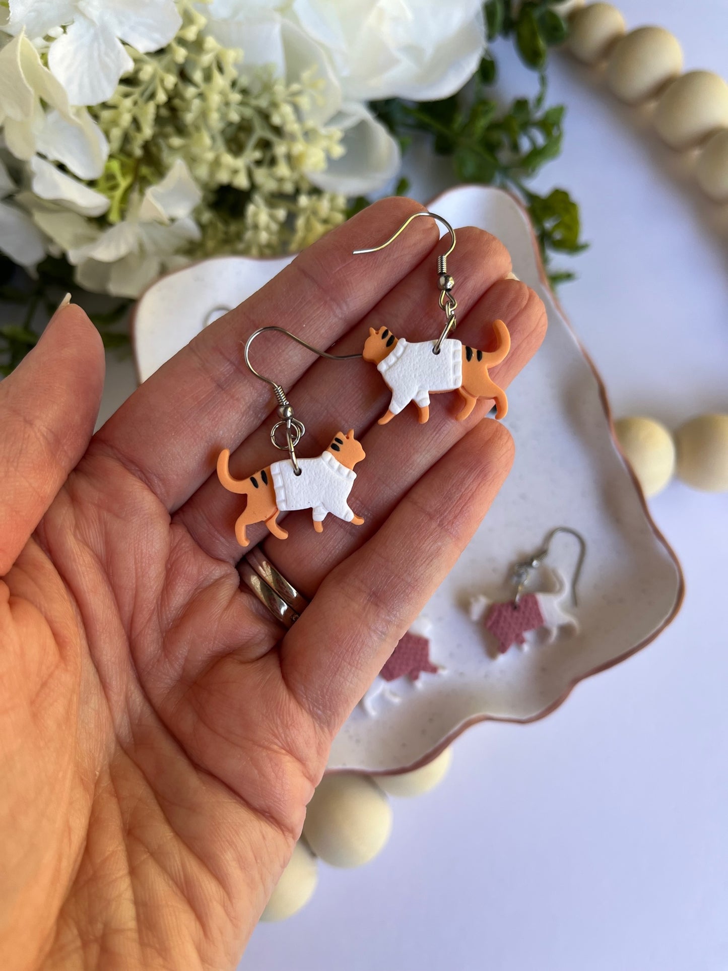 Cats in Sweaters Earrings