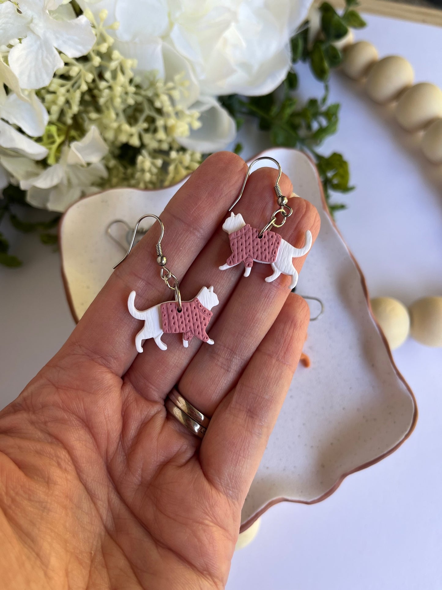 Cats in Sweaters Earrings