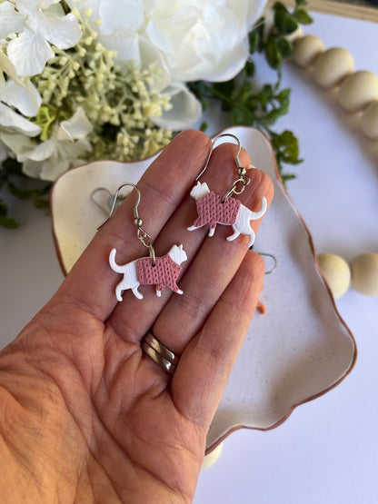 Cats in Sweaters Earrings