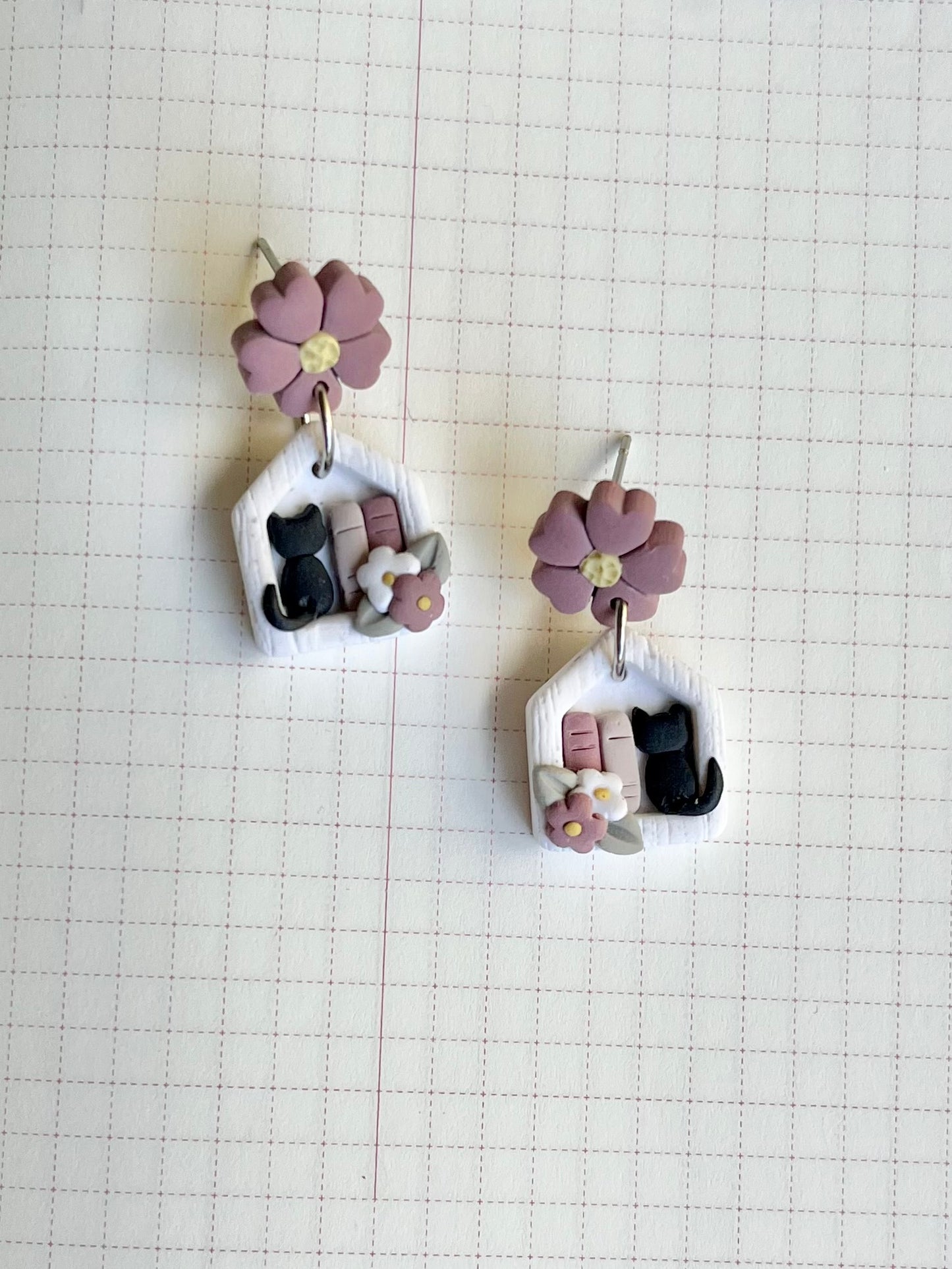 Tiny Bookshelf Earrings