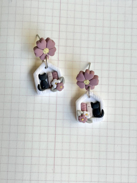 Tiny Bookshelf Earrings